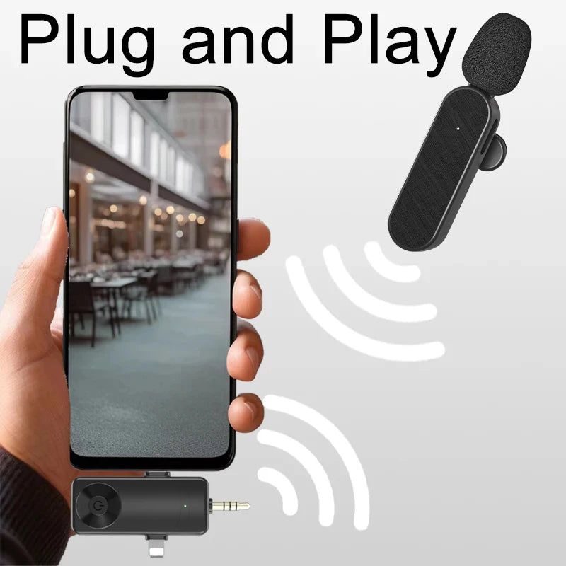 GAMINJA 3 In 1 Wireless Lavalier Microphone Plug And Play Intelligent