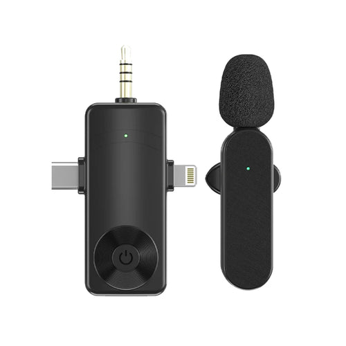 GAMINJA 3 In 1 Wireless Lavalier Microphone Plug And Play Intelligent