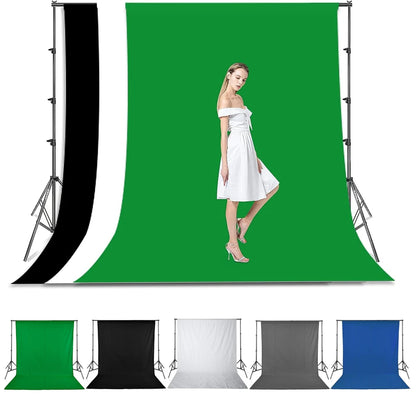 Photography Backdrops Green/White/Black/Grey Muslin Cotton Green